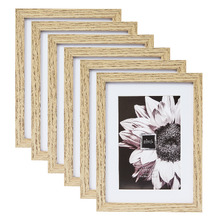 Natural Calla Wood Photo Frames (Set of 6)